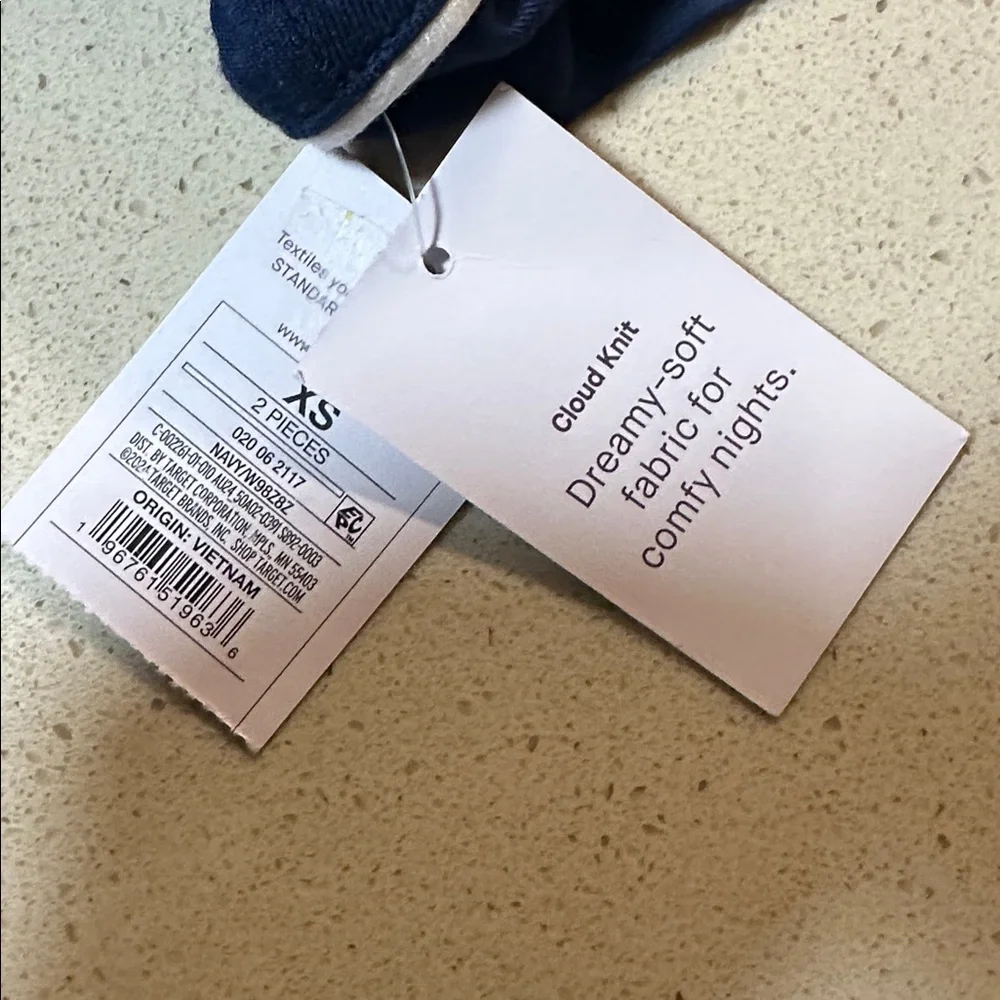 Auden Cloud Soft Navy Notch Collar Button Down Sleepwear Set NWT - Picture 6 of 9